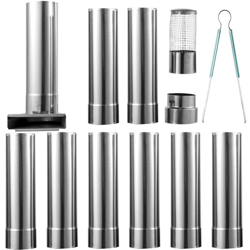VEVOR Tent Wood Stove 18.3x15x14.17 inch, Camping Wood Stove 304 Stainless Steel With Folding Pipe, Portable Wood Stove 90.6 inch Total Height For Camping, Tent Heating, Hunting, Outdoor Cooking