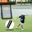 VEVOR Lacrosse Rebounder for Backyard, 5x7 Ft Volleyball Bounce Back Net, Pitchback Throwback Baseball Softball Return Training Screen, Adjustable Angle Shooting Practice Training Wall with Target