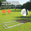 VEVOR Folding Lacrosse Rebounder for Backyard, 3x4 Ft Volleyball Bounce Back Net, Pitchback Throwback Baseball Softball Return Training Screen, Adjustable Angle Shooting Practice Training Wall, Black