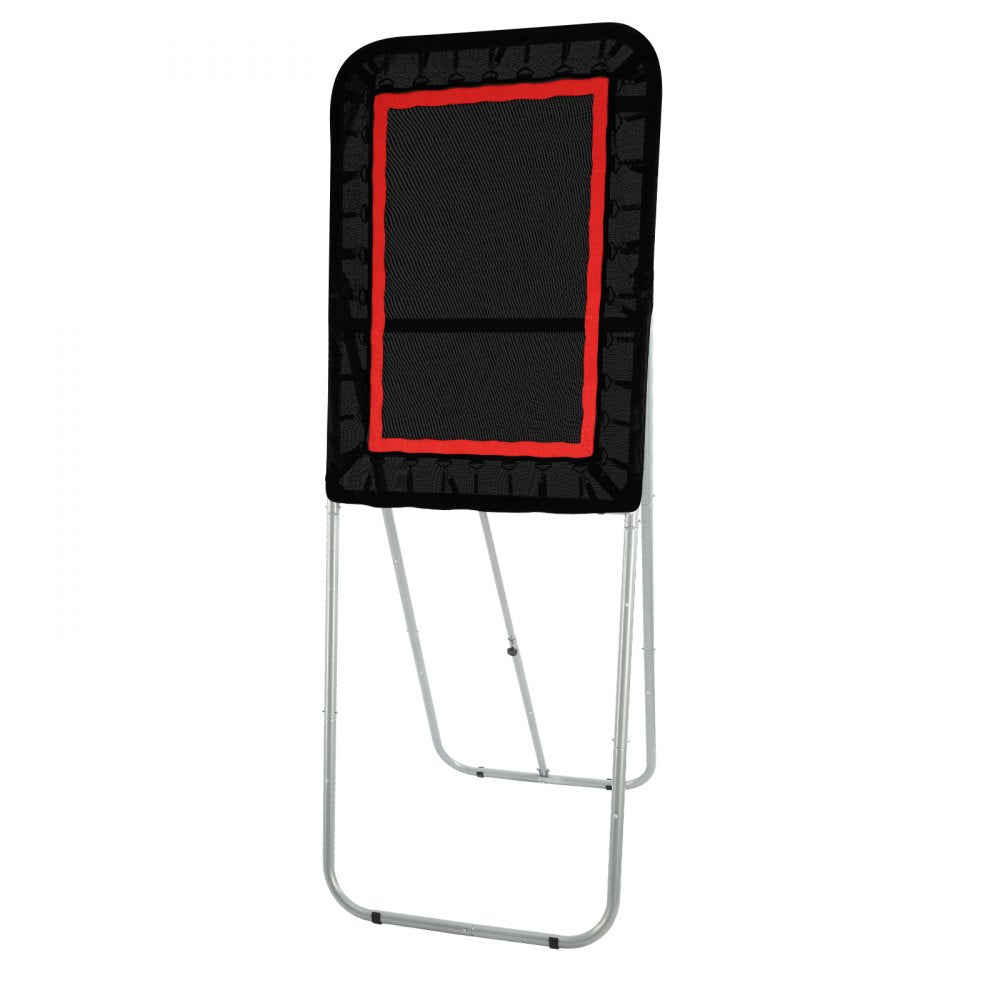 VEVOR Folding Lacrosse Rebounder for Backyard, 3x4 Ft Volleyball Bounce Back Net, Pitchback Throwback Baseball Softball Return Training Screen, Adjustable Angle Shooting Practice Training Wall, Black