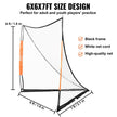 VEVOR Lacrosse Goal, 6' x 6' Lacrosse Net, Portable Lacrosse Goal with Carry Bag, Fiberglass Rod Backyard Lacrosse Training Equipment, Easy Setup Collegiate Goal, Perfect for Youth Adult Training