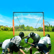 VEVOR Lacrosse Goal, 6' x 6' Lacrosse Net, Portable Lacrosse Goal with Carry Bag, Fiberglass Rod Backyard Lacrosse Training Equipment, Easy Setup Collegiate Goal, Perfect for Youth Adult Training