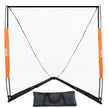 VEVOR Lacrosse Goal, 6' x 6' Lacrosse Net, Portable Lacrosse Goal with Carry Bag, Fiberglass Rod Backyard Lacrosse Training Equipment, Easy Setup Collegiate Goal, Perfect for Youth Adult Training