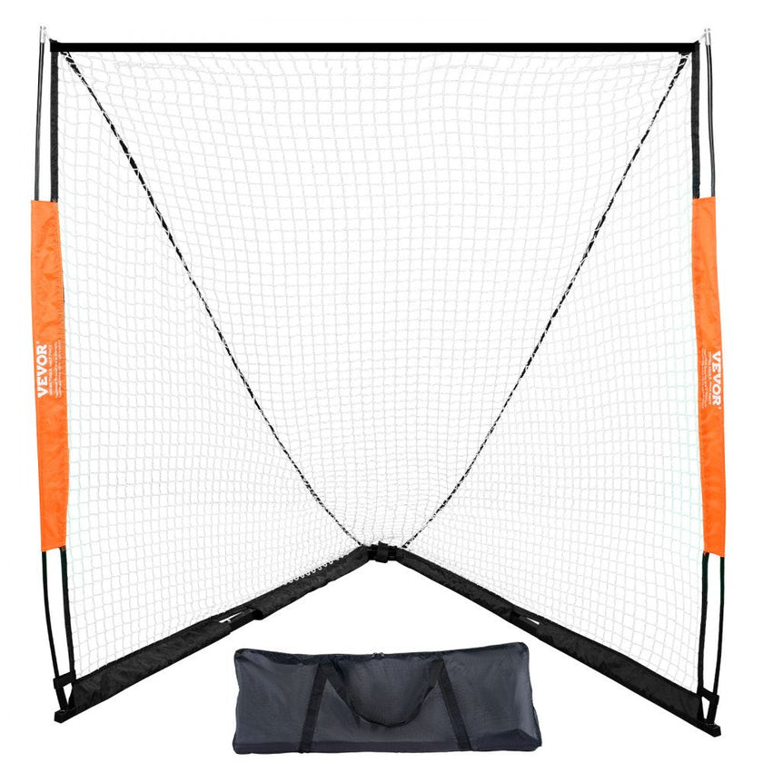 VEVOR Lacrosse Goal, 6' x 6' Lacrosse Net, Portable Lacrosse Goal with Carry Bag, Fiberglass Rod Backyard Lacrosse Training Equipment, Easy Setup Collegiate Goal, Perfect for Youth Adult Training