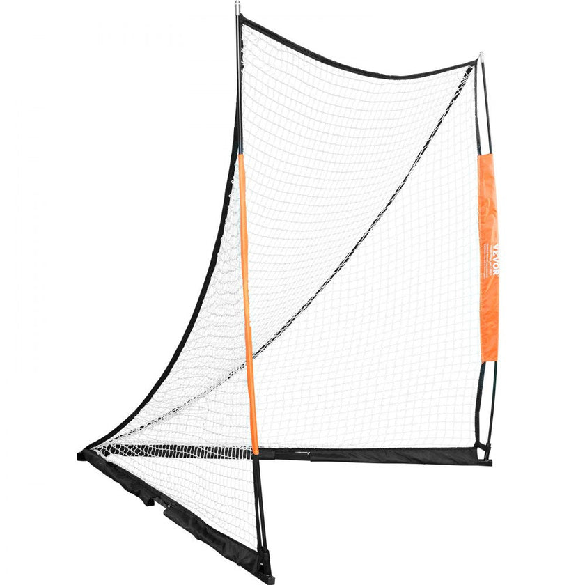 VEVOR Lacrosse Goal, 6' x 6' Lacrosse Net, Portable Lacrosse Goal with Carry Bag, Fiberglass Rod Backyard Lacrosse Training Equipment, Easy Setup Collegiate Goal, Perfect for Youth Adult Training
