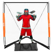 VEVOR Lacrosse Goal, 6' x 6' Lacrosse Net, Portable Lacrosse Goal with Carry Bag, Fiberglass Rod Backyard Lacrosse Training Equipment, Easy Setup Collegiate Goal, Perfect for Youth Adult Training
