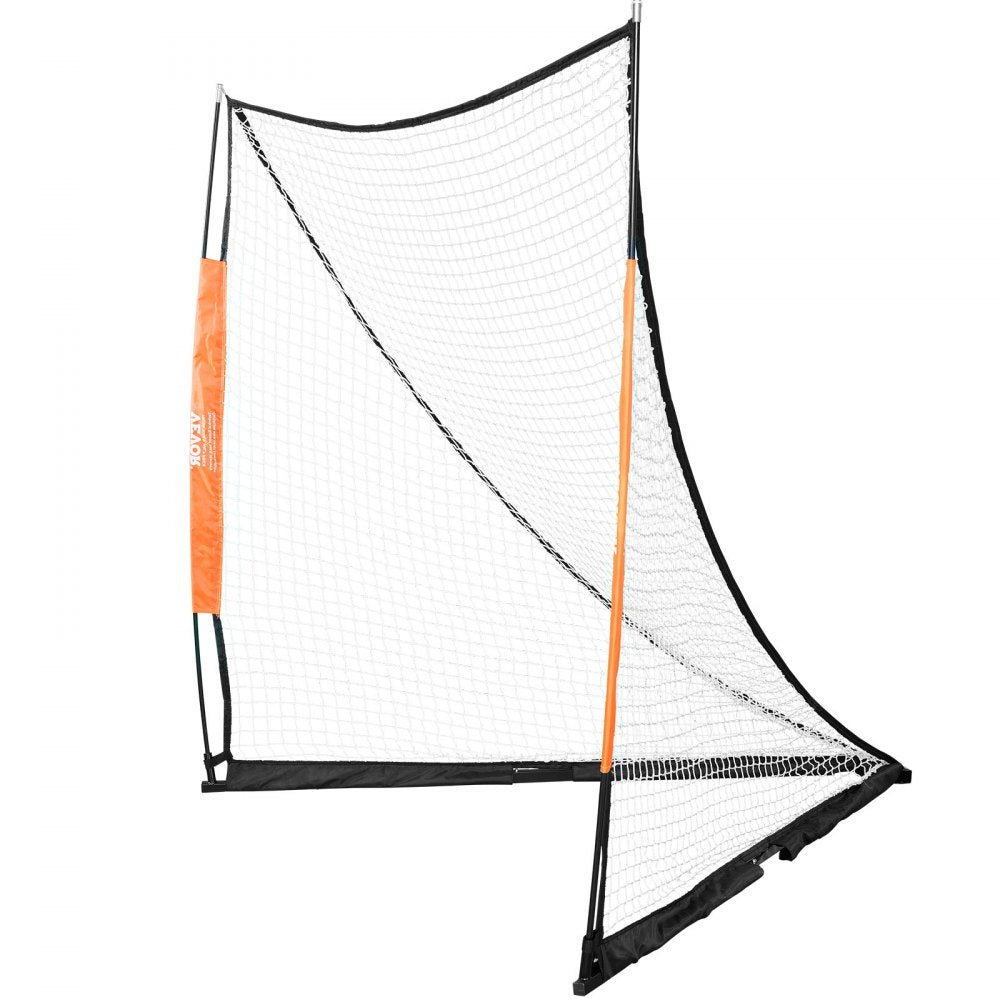 VEVOR Lacrosse Goal, 6' x 6' Lacrosse Net, Portable Lacrosse Goal with Carry Bag, Fiberglass Rod Backyard Lacrosse Training Equipment, Easy Setup Collegiate Goal, Perfect for Youth Adult Training