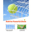 VEVOR Lacrosse Goal, 4' x 4' Small Kids Lacrosse Net, Folding Portable Lacrosse Goal with Carry Bag, Iron Frame Backyard Training Equipment, Quick & Easy Setup, Perfect for Youth Training, Orange