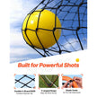 VEVOR Lacrosse Goal, 6' x 6' Lacrosse Net, Folding Portable Backyard Lacrosse Training Equipment, Steel Frame Training Net, Quick & Easy Setup Lacrosse Goal, Perfect for Youth Adult Training, Orange