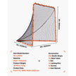 VEVOR Lacrosse Goal, 6' x 6' Lacrosse Net, Folding Portable Backyard Lacrosse Training Equipment, Steel Frame Training Net, Quick & Easy Setup Lacrosse Goal, Perfect for Youth Adult Training, Orange