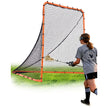 VEVOR Lacrosse Goal, 6' x 6' Lacrosse Net, Folding Portable Backyard Lacrosse Training Equipment, Steel Frame Training Net, Quick & Easy Setup Lacrosse Goal, Perfect for Youth Adult Training, Orange