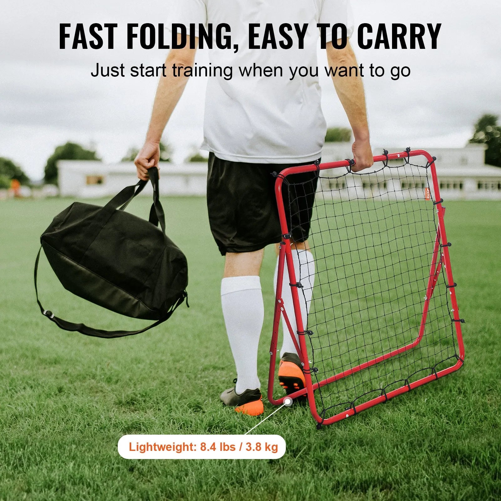 VEVOR Soccer Rebounder Rebound Net, Kick-Back 39
