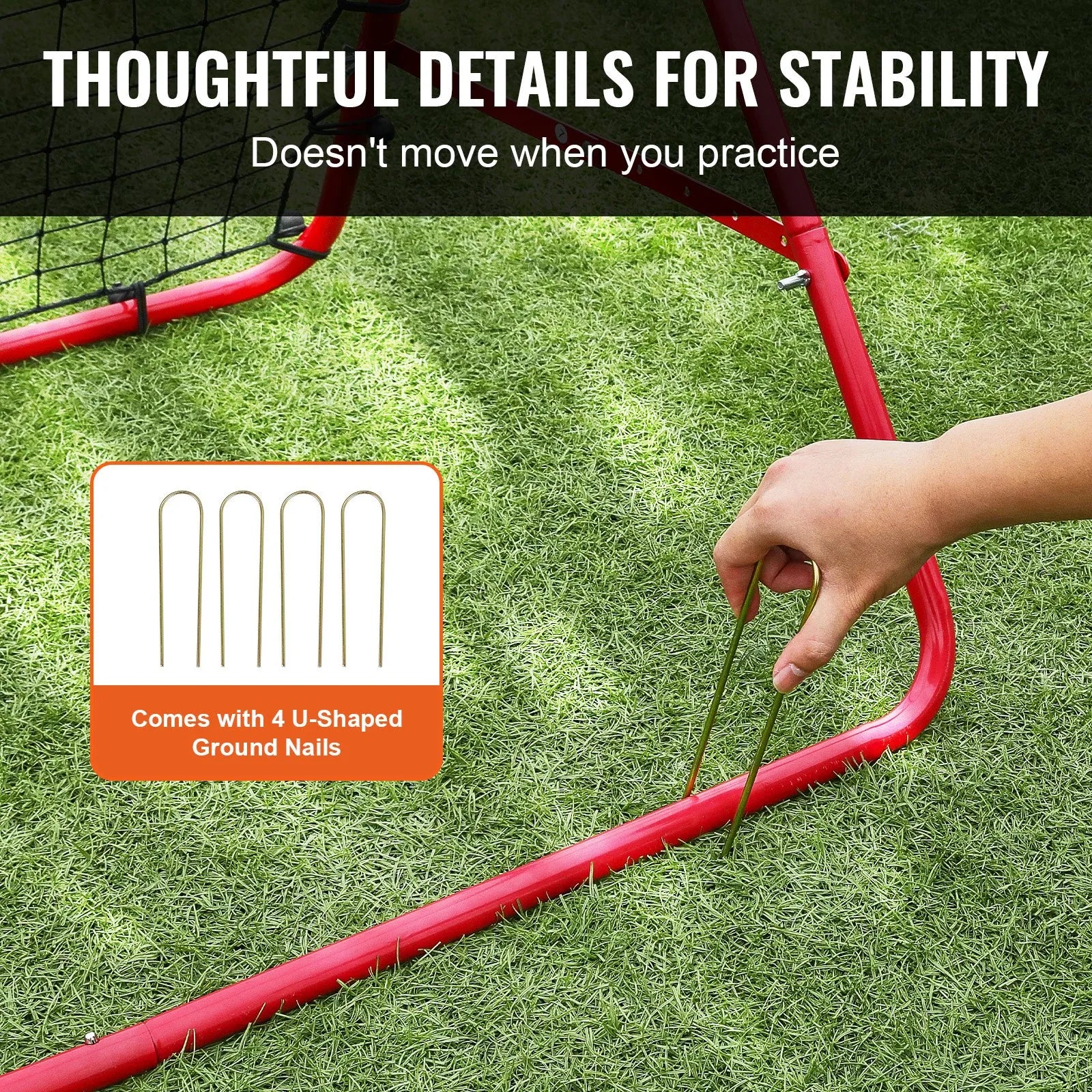 VEVOR Soccer Rebounder Rebound Net, Kick-Back 39