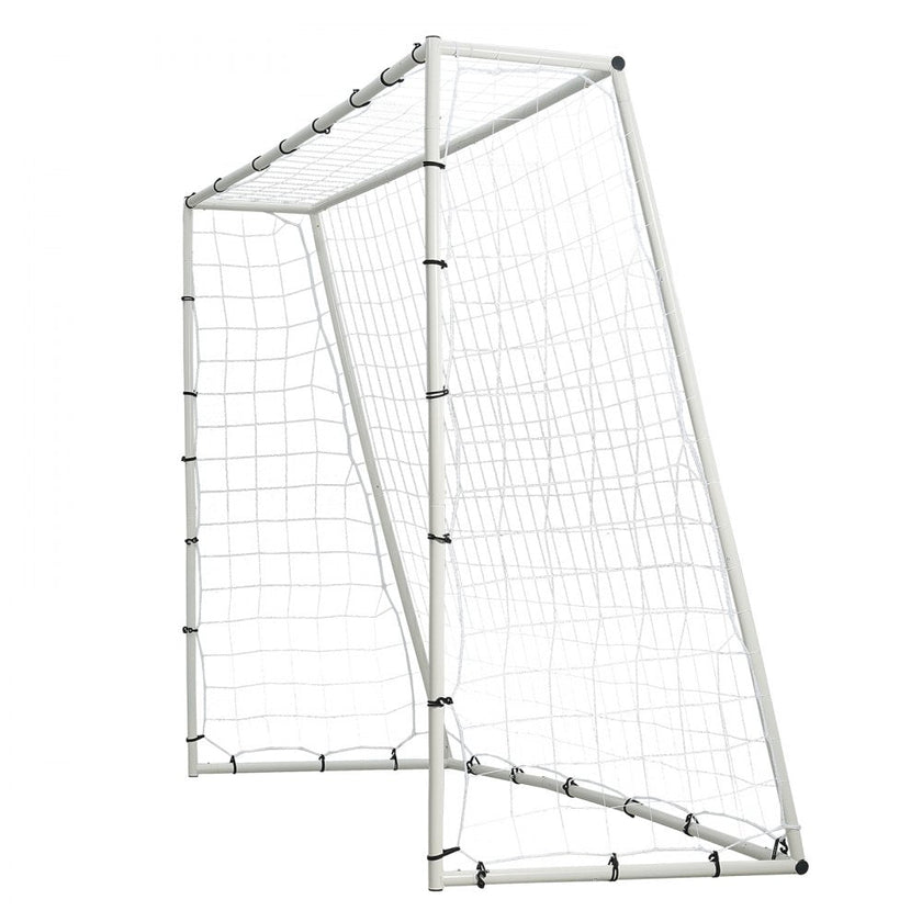 VEVOR Soccer Rebound Trainer, 8x6FT Iron Soccer Training Equipment, Sports Football Rebounder Wall with Double-Sided Rebounding Net & Goal, Perfect for Backyard Practicing, Solo Training, Passing