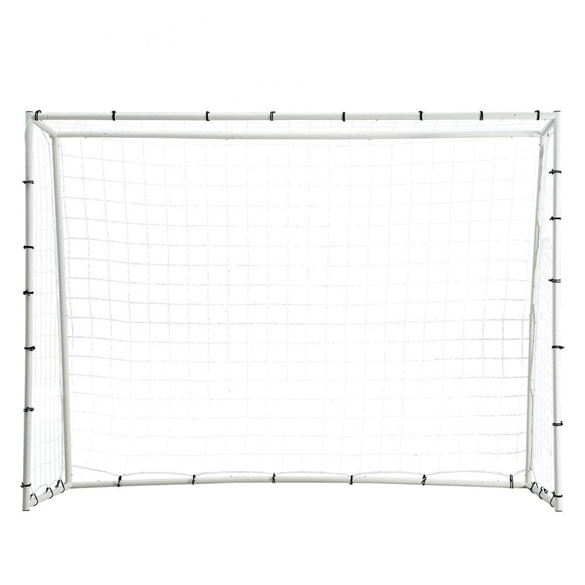 VEVOR Soccer Rebound Trainer, 8x6FT Iron Soccer Training Equipment, Sports Football Rebounder Wall with Double-Sided Rebounding Net & Goal, Perfect for Backyard Practicing, Solo Training, Passing