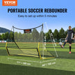 VEVOR Soccer Trainer, 2-IN-1 Portable Soccer Rebounder Net, 72