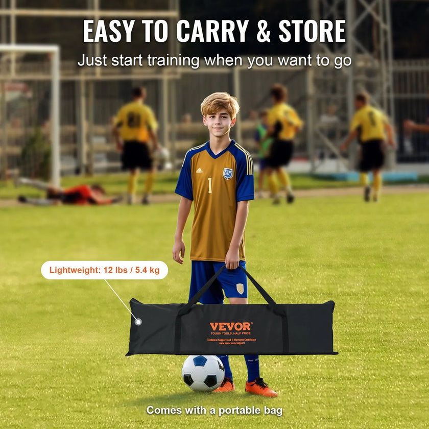 VEVOR Soccer Trainer, 2-IN-1 Portable Soccer Rebounder Net, 72