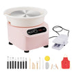 VEVOR Pottery Wheel, 10 inch Pottery Forming Machine, 350W Electric Wheel for Pottery with Foot Pedal and LCD Touch Screen, Direct Drive Ceramic Wheel with Shaping Tools for DIY Art Craft, Pink