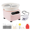 VEVOR Pottery Wheel, 11 inch Pottery Forming Machine, 450W Electric Wheel for Pottery with Foot Pedal and LCD Touch Screen, Direct Drive Ceramic Wheel with Shaping Tools for DIY Art Craft, Pink