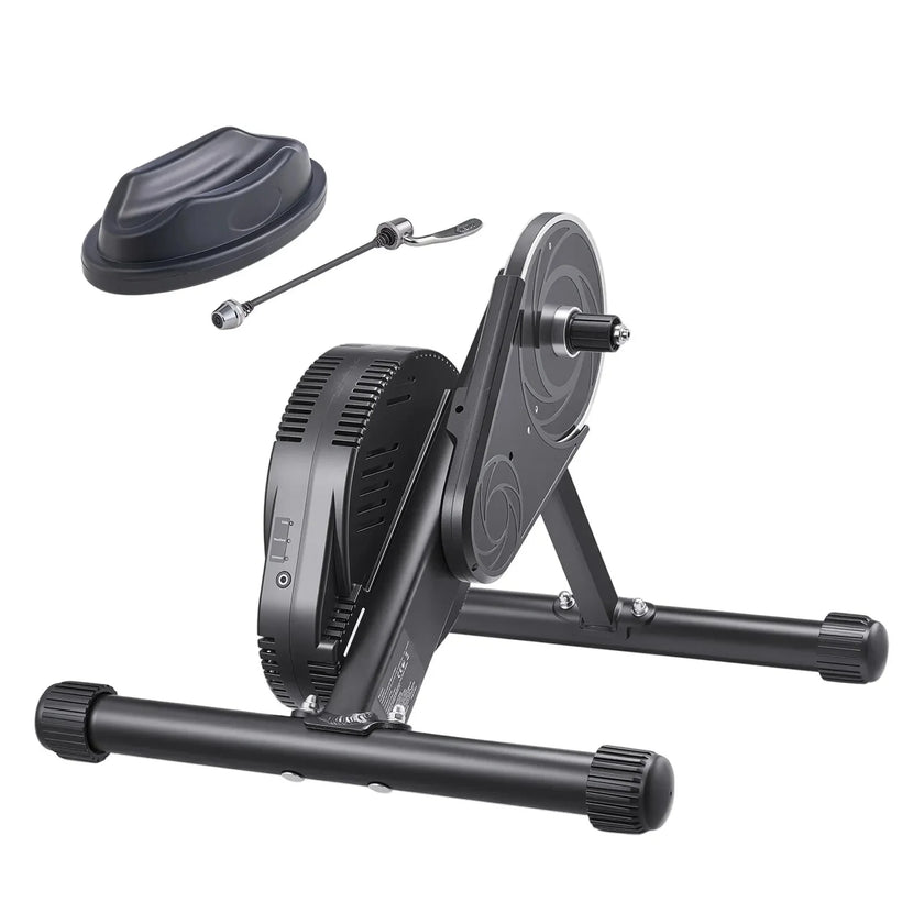 VEVOR Bike Trainer, 1-13 Level, 26-29 in & 700C Wheels, Smart Bicycle Stationary Stand for Indoor Exercise Riding with Front Wheel Riser Block, Fits Road and Mountain Bikes, Compatible with Zwift App