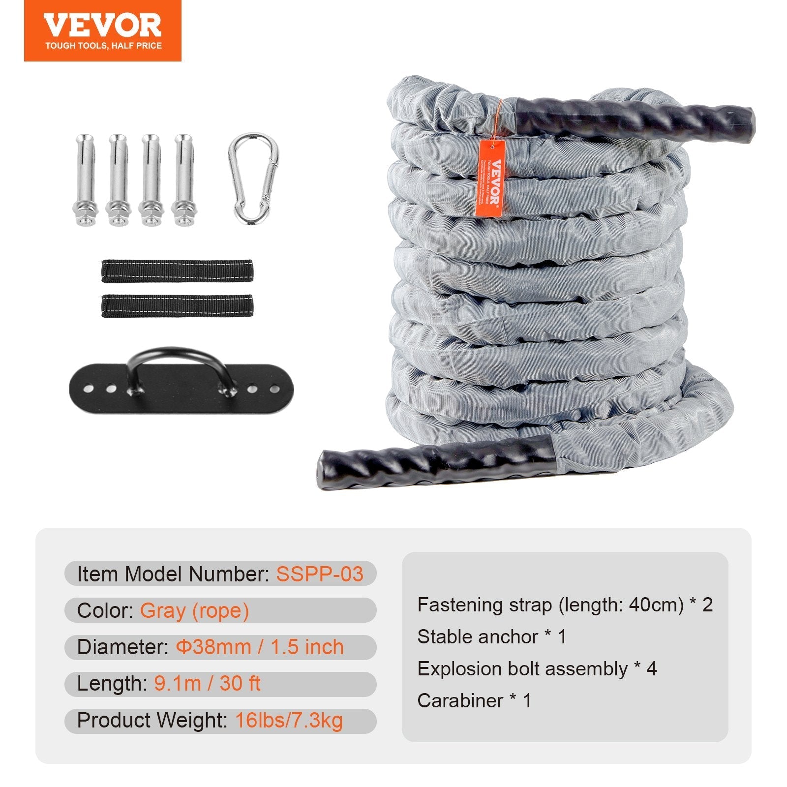 VEVOR Battle Rope 1.5
