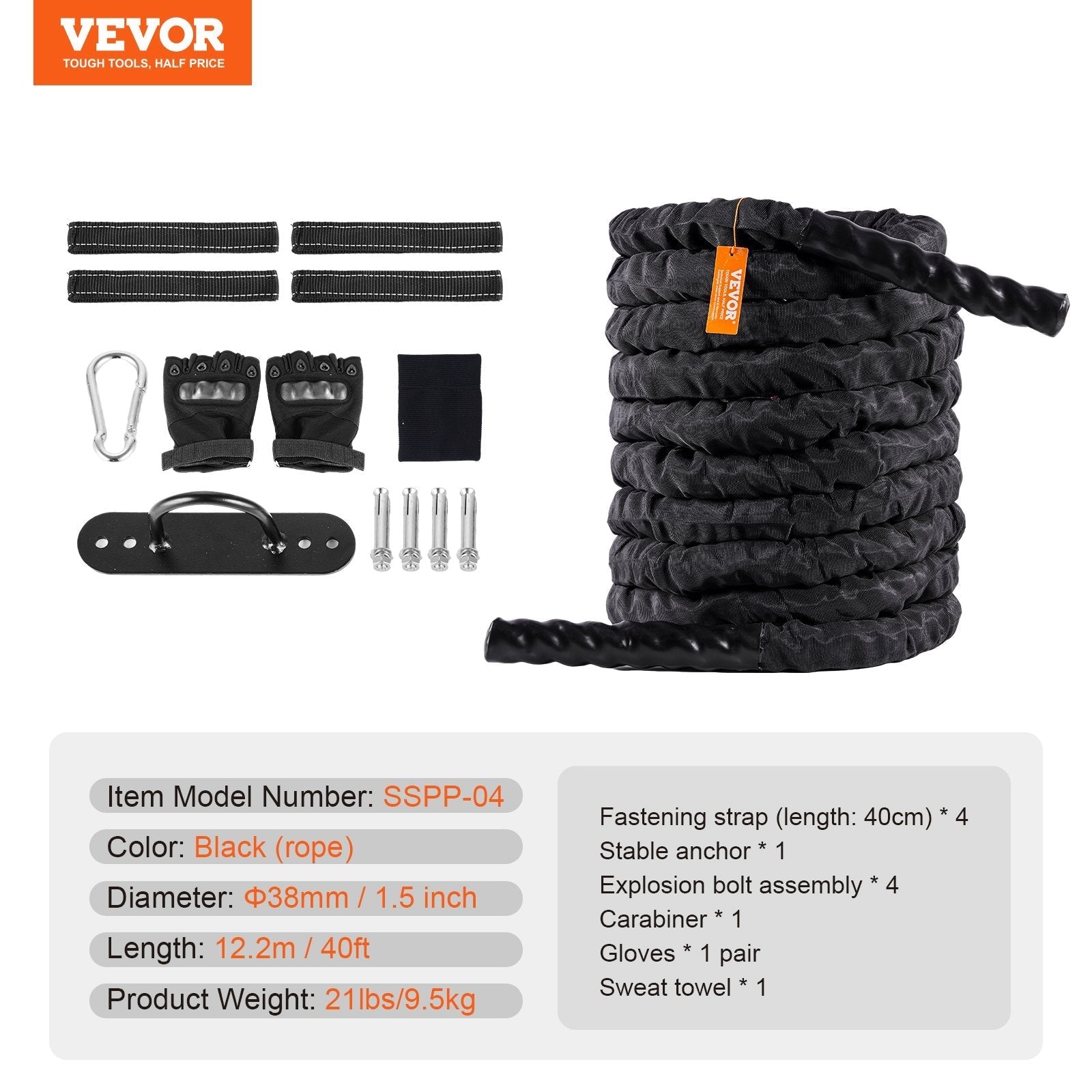 VEVOR Battle Rope 1.5