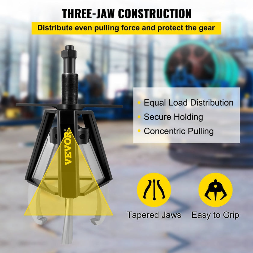 VEVOR 3 Jaw Gear Puller, 10 Ton/22040 LBS Capacity Manual Puller,11\