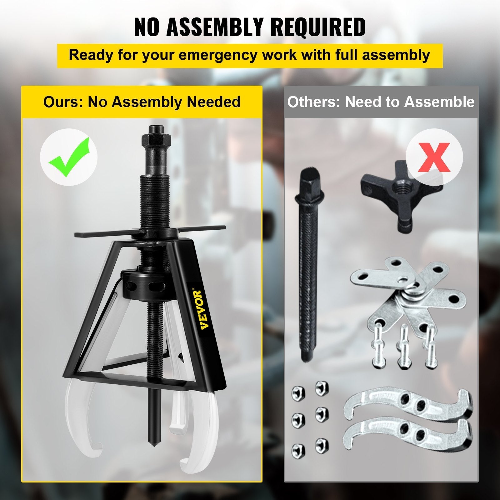 VEVOR 3 Jaw Gear Puller, 10 Ton/22040 LBS Capacity Manual Puller,11\