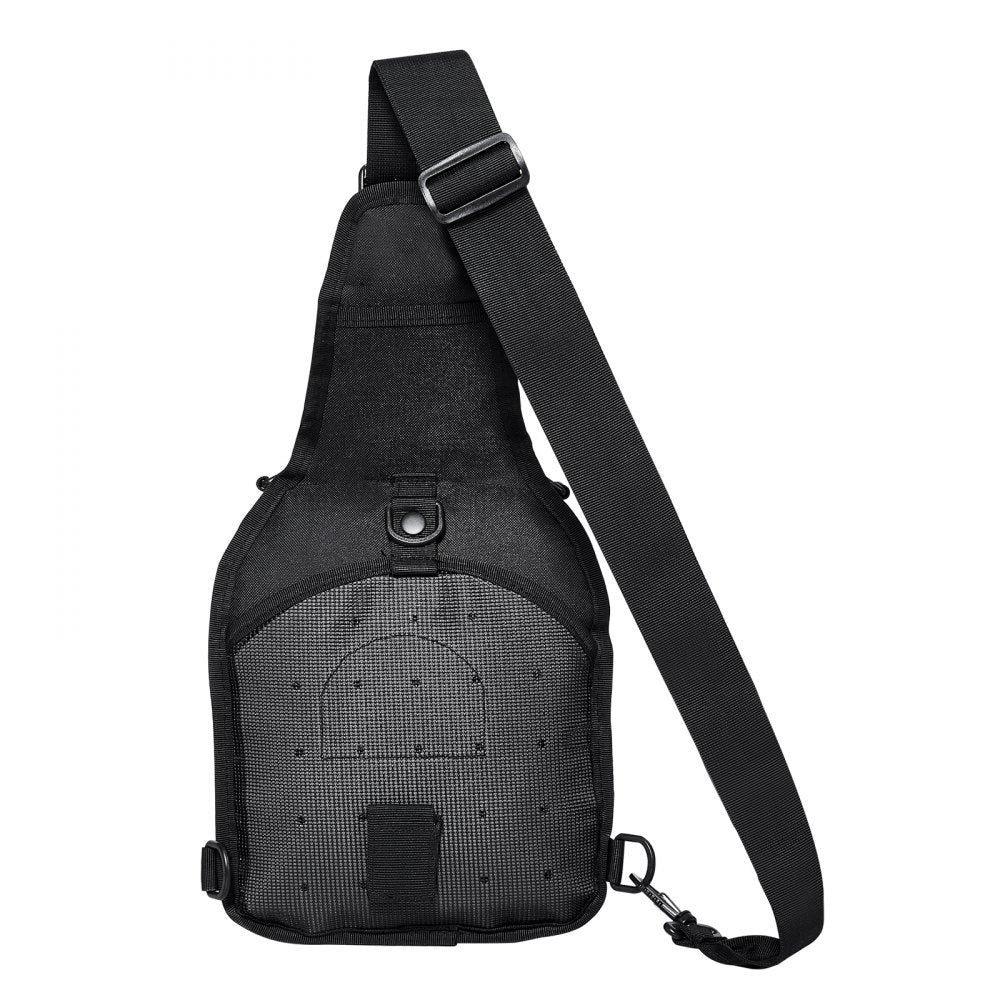 VEVOR Tactical Sling Bag 10L Military Rover Shoulder Sling Backpack Black