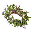 VEVOR Artificial Decorative Wreath 22 in Pink Green Daisies Year Round Wreath