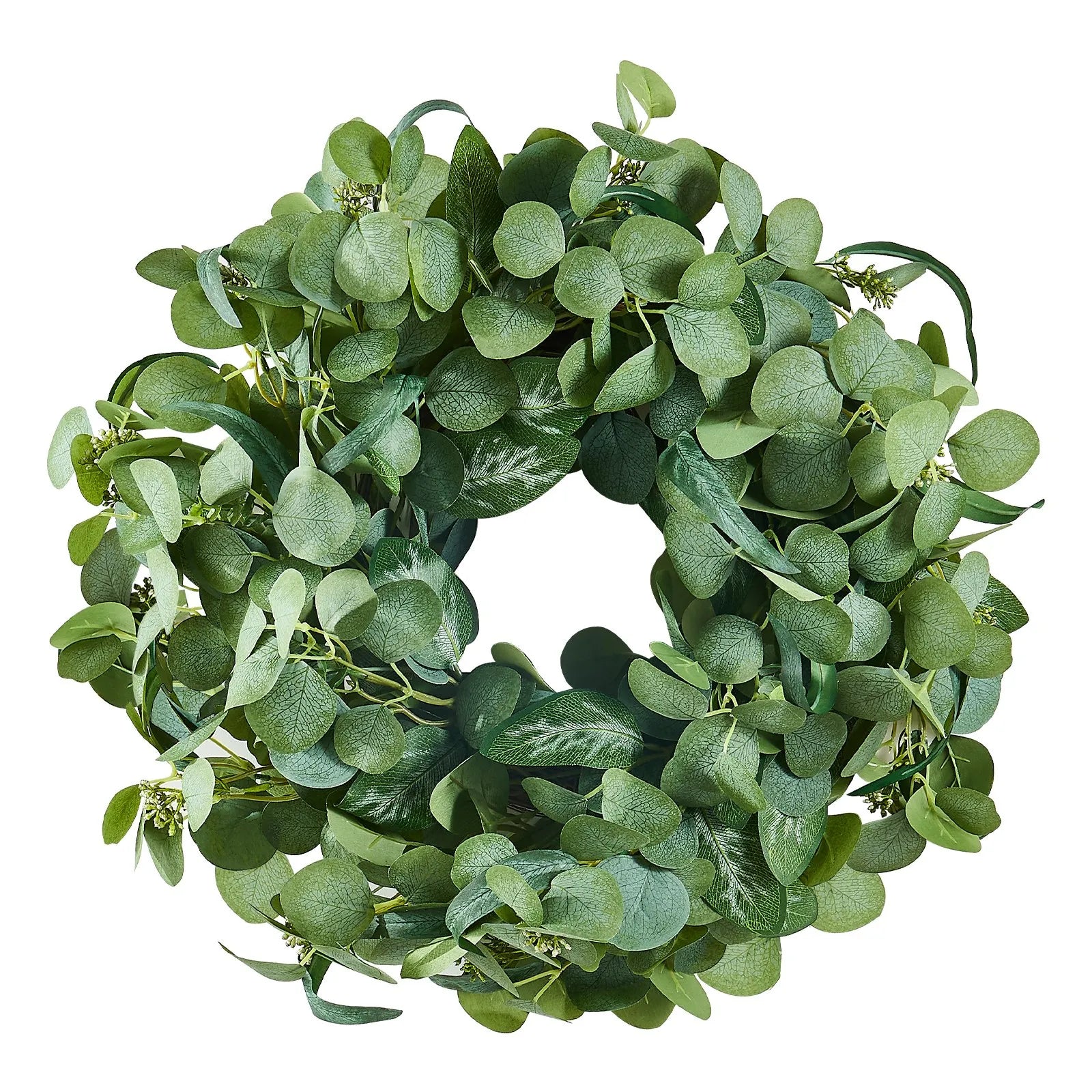 VEVOR Artificial Decorative Wreath 26 in Green Eucalyptus Leaves Year Round