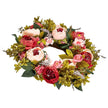 VEVOR Artificial Decorative Wreath 19 in Pink Peonies Hydrangeas Year Round