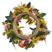 VEVOR Artificial Decorative Wreath 19 in Pink Peonies Hydrangeas Year Round