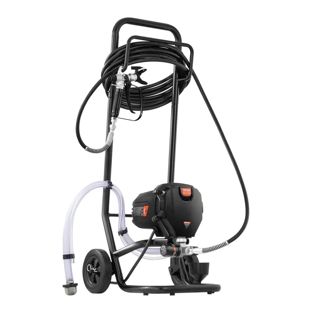VEVOR Stand Airless Paint Sprayer, 750W 3000PSI High Efficiency Electric Airless Sprayer With Cart, Fine And Even Painting Effect, Paint Sprayers for Home Interior and Exterior Furniture and Fences