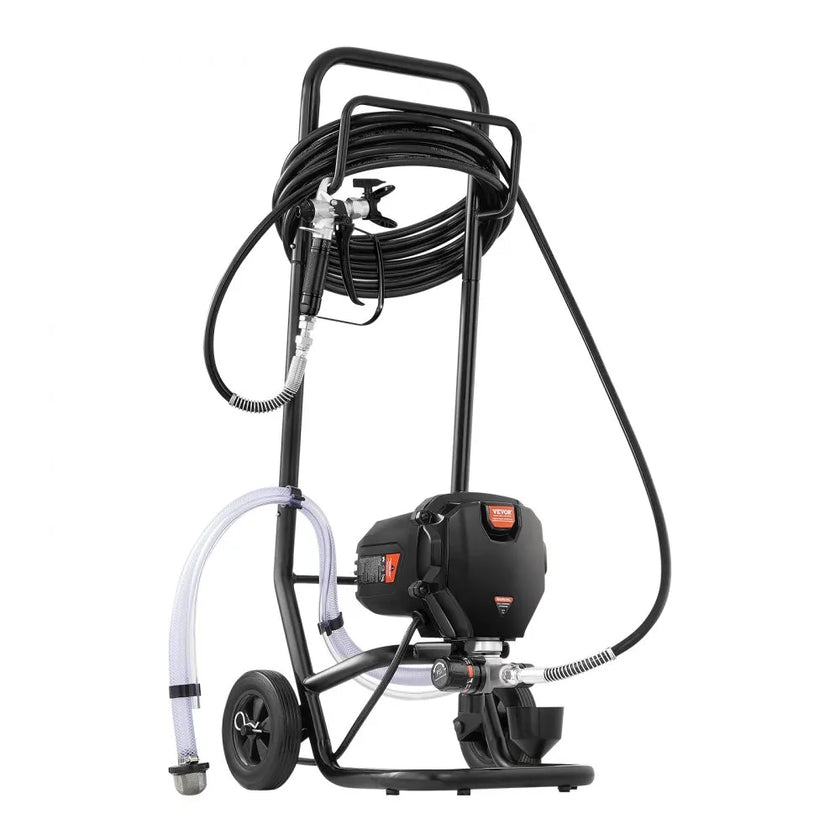VEVOR Stand Airless Paint Sprayer, 750W 3000PSI High Efficiency Electric Airless Sprayer With Cart, Fine And Even Painting Effect, Paint Sprayers for Home Interior and Exterior Furniture and Fences