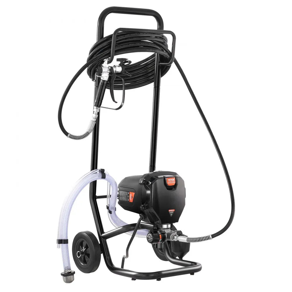 VEVOR Stand Airless Paint Sprayer, 750W 3000PSI High Efficiency Electric Airless Sprayer With Cart, Fine And Even Painting Effect, Paint Sprayers for Home Interior and Exterior Furniture and Fences