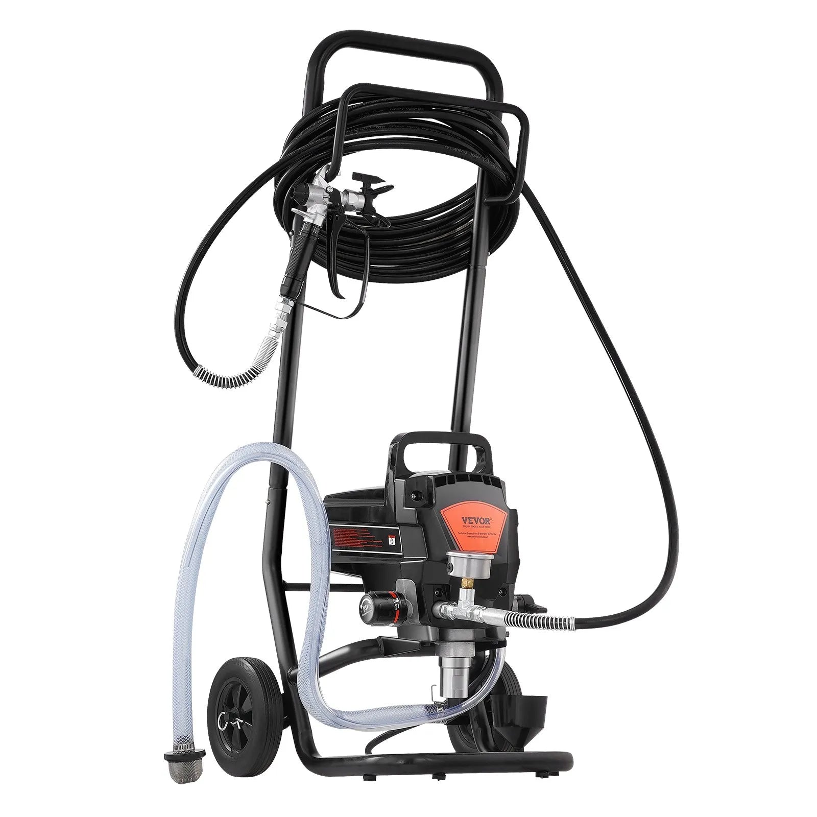 VEVOR Stand Airless Paint Sprayer, 950W 3000PSI High Efficiency Electric Airless Sprayer With Cart, Fine And Even Painting Effect, Paint Sprayers for Home Interior and Exterior Furniture and Fences