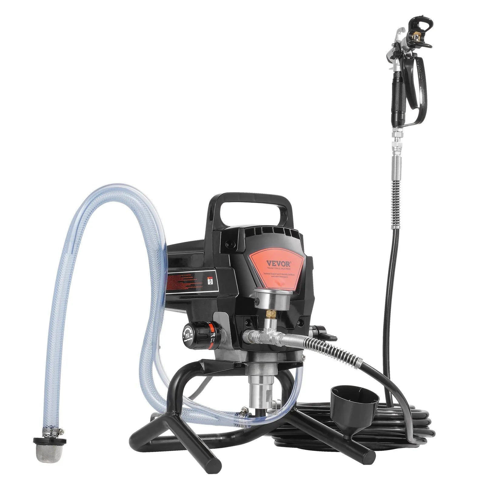 VEVOR Stand Airless Paint Sprayer, 950W 3000PSI High Efficiency Electric Airless Sprayer, Fine And Even Painting Effect, Handheld Paint Sprayers for Home Interior and Exterior Furniture and Fences