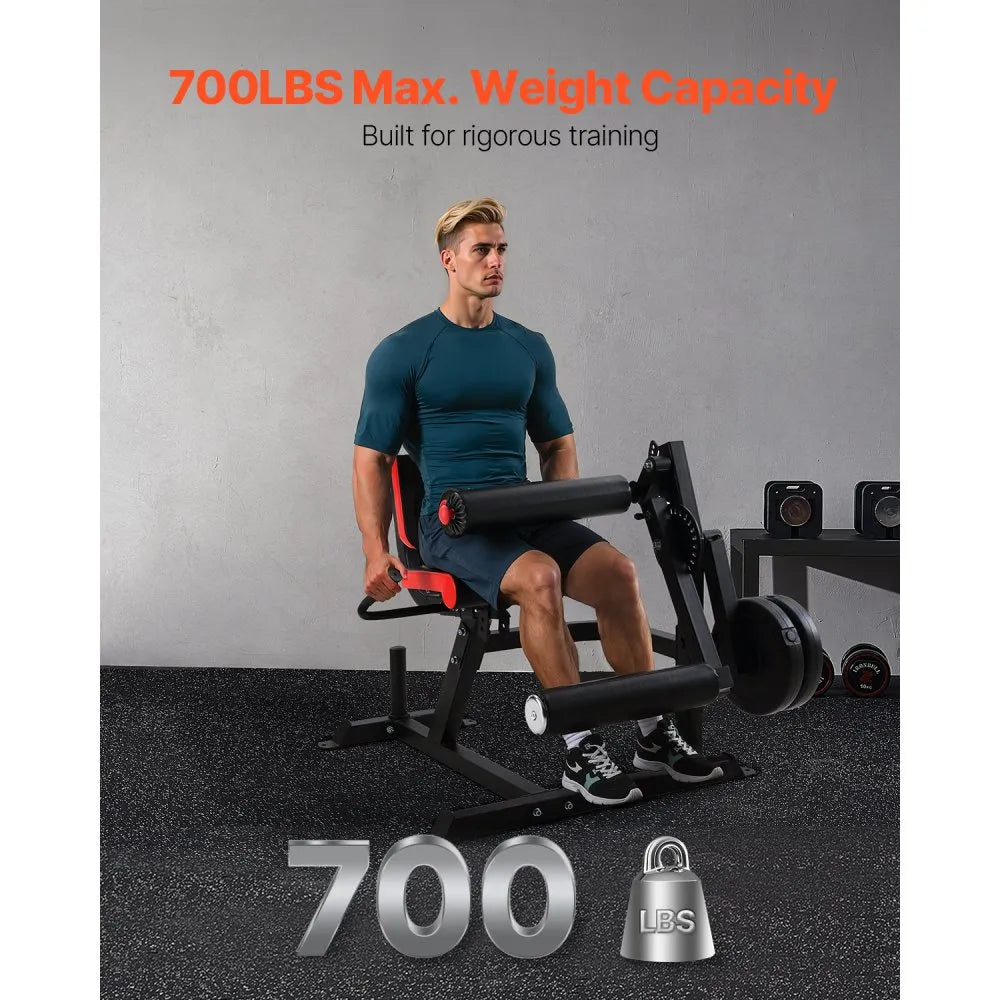 VEVOR Leg Extension and Curl Machine Lower Body Special Leg Exercise Bench Gym
