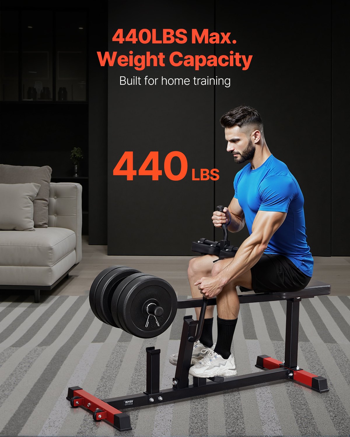 VEVOR Seated Calf Machine Calf Raise Equipment Seated Leg Exercise Home Gym
