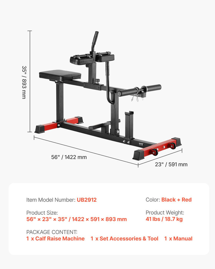 VEVOR Seated Calf Machine Calf Raise Equipment Seated Leg Exercise Home Gym