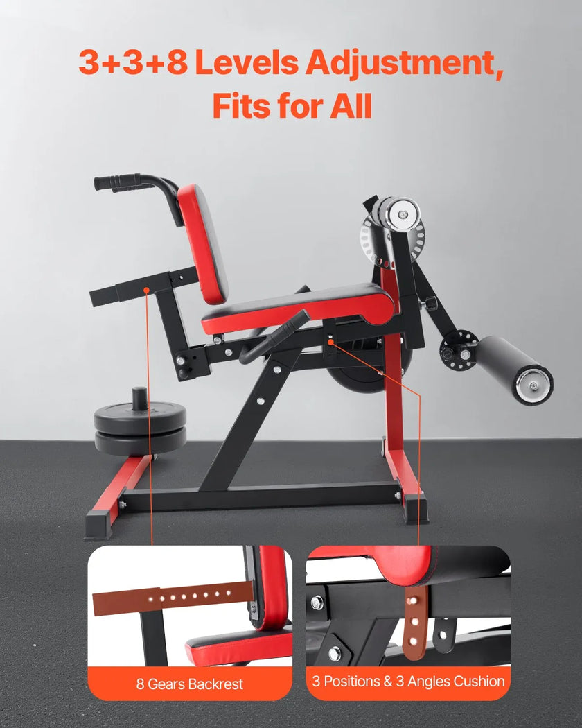 VEVOR Leg Extension and Curl Machine Seated Leg Rotary Extension Bench 550lbs