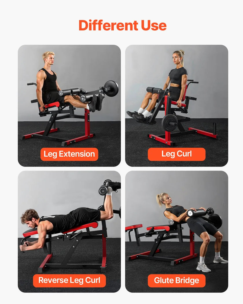 VEVOR Leg Extension and Curl Machine Seated Leg Rotary Extension Bench 550lbs