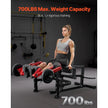 VEVOR Leg Extension and Curl Machine Seated Leg Rotary Extension Bench 700lbs