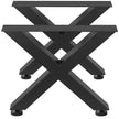 15.7”x15.5” 2pc Table Leg x-style Black Steel Diy Office Table Legs Heavy Duty