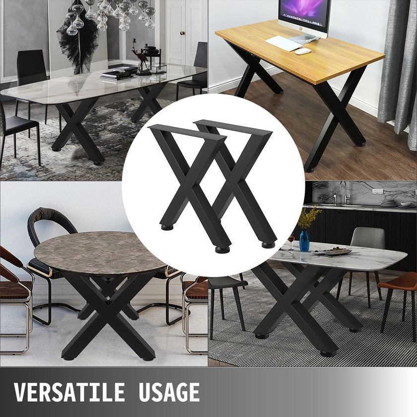 2x Industry Metal Steel Table Legs X-Shape Bench Desk Furniture Leg 31