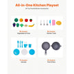 VEVOR Kitchen Playset Kids Pretend Cooking Play Toy 24 Piece Accessories White
