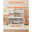 VEVOR Kitchen Playset Kids Pretend Cooking Play Toy 24 Piece Accessories White
