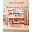 VEVOR Kitchen Playset Kids Pretend Cooking Play Toy 24 Piece Accessories Pink