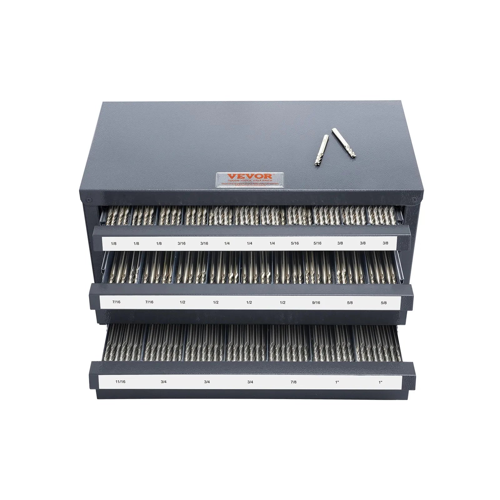 VEVOR End Mill Dispenser Cabinet, Three-Drawer End Mill Organizer Cabinet for 1/8